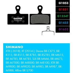 Brzdové destičky Galfer FD 452 G1053 Shimano  černá